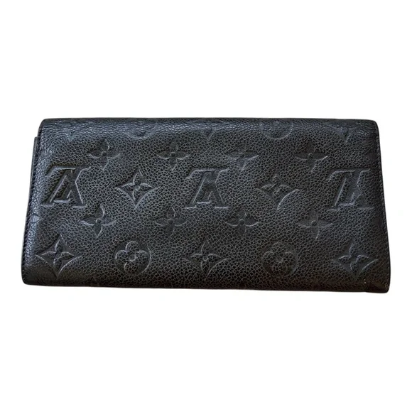 Louis Vuitton Black Monogram Empreinte Envelope Wallet – Noir EUC - Picture 2 of 11